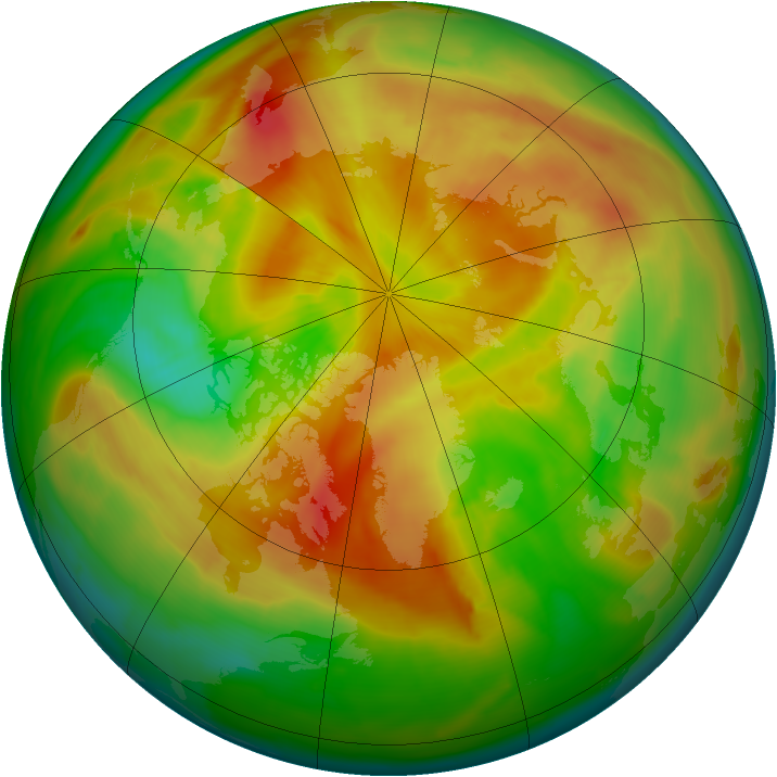 Arctic ozone map for 28 April 2009